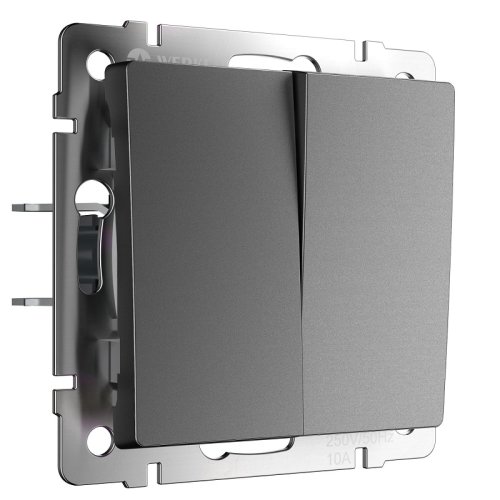 Переключатель без рамки Werkel 2-кл. проходной графит матовый картинка